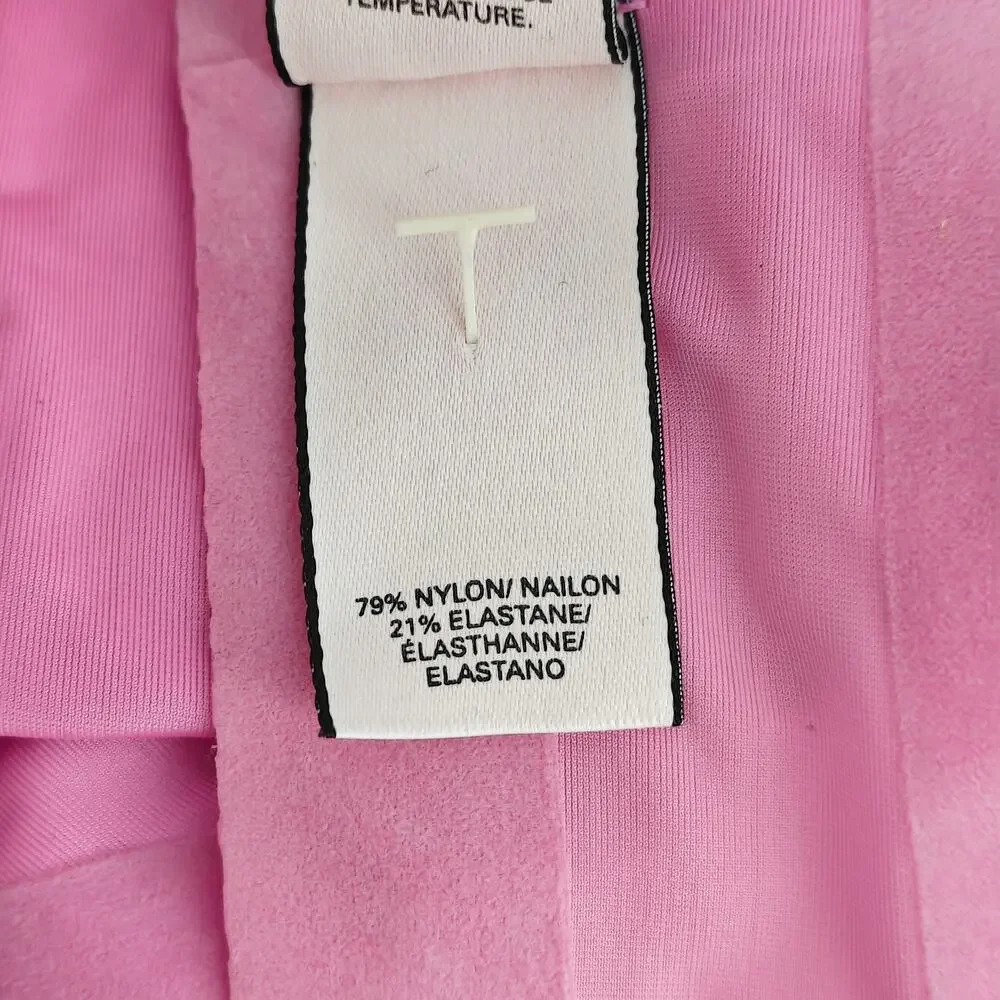 Victoria Secret Shiny Bubble Gum Pink Satin Smooth Thick Womens Thong Large